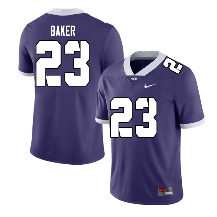 Men #23 Penny Baker TCU Horned Frogs College Football Jerseys Sale-Purple